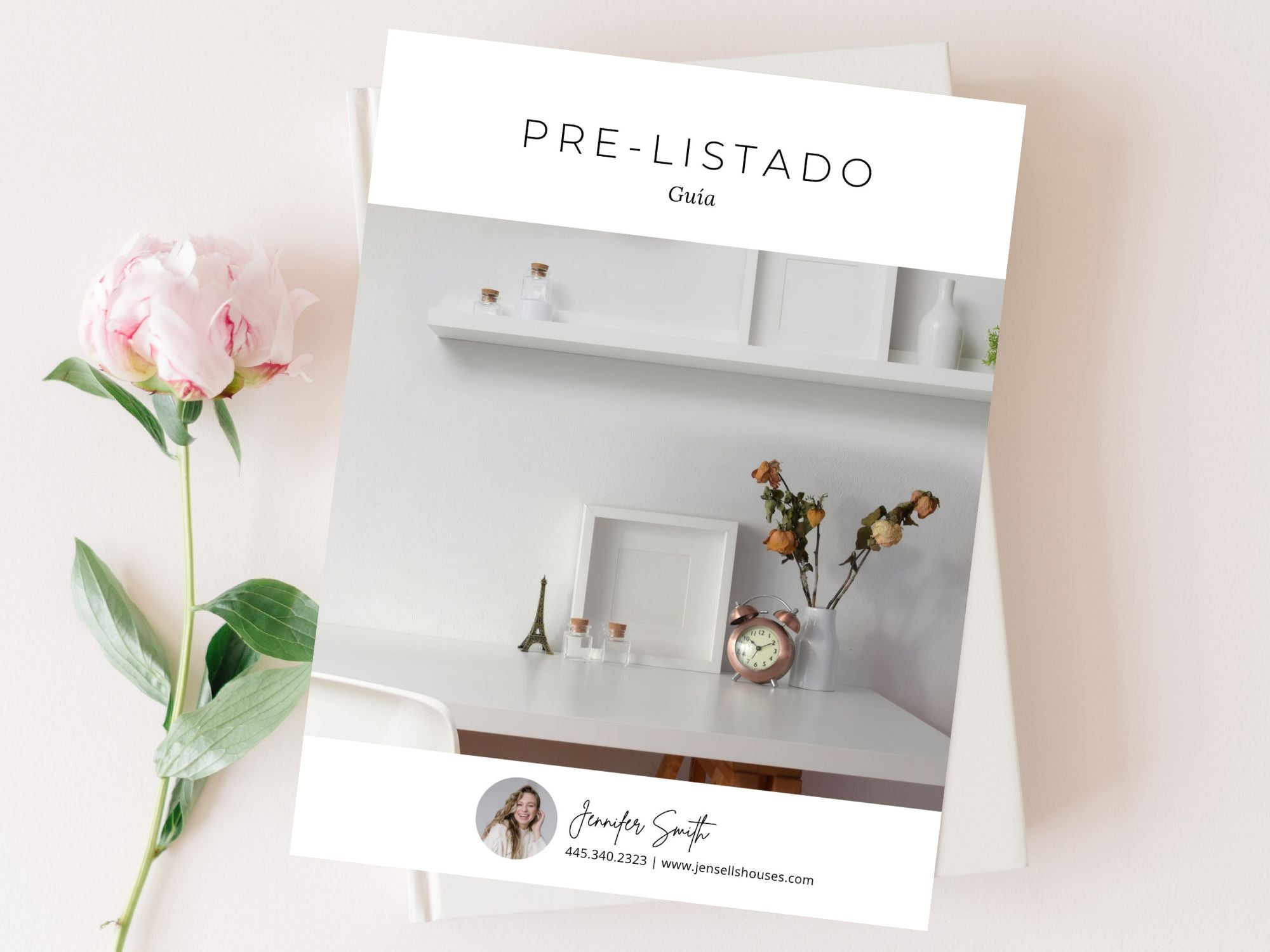 Spanish Minimal Pre-Listing Guide with steps to prepare your home for sale.