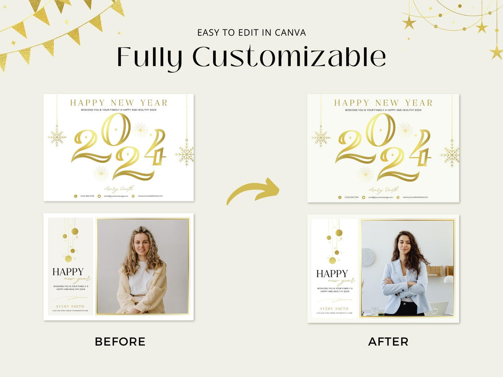 Real Estate New Year Bundle: Elevate Your Marketing with Professional Templates for a Memorable New Year Connection.