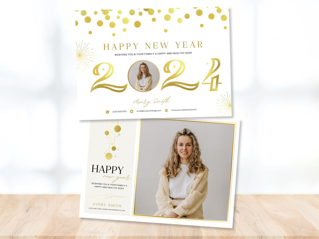 Real Estate Happy New Year Postcard 2024 Vol 01: Welcoming the New Year with Warm Wishes for Clients and the Community