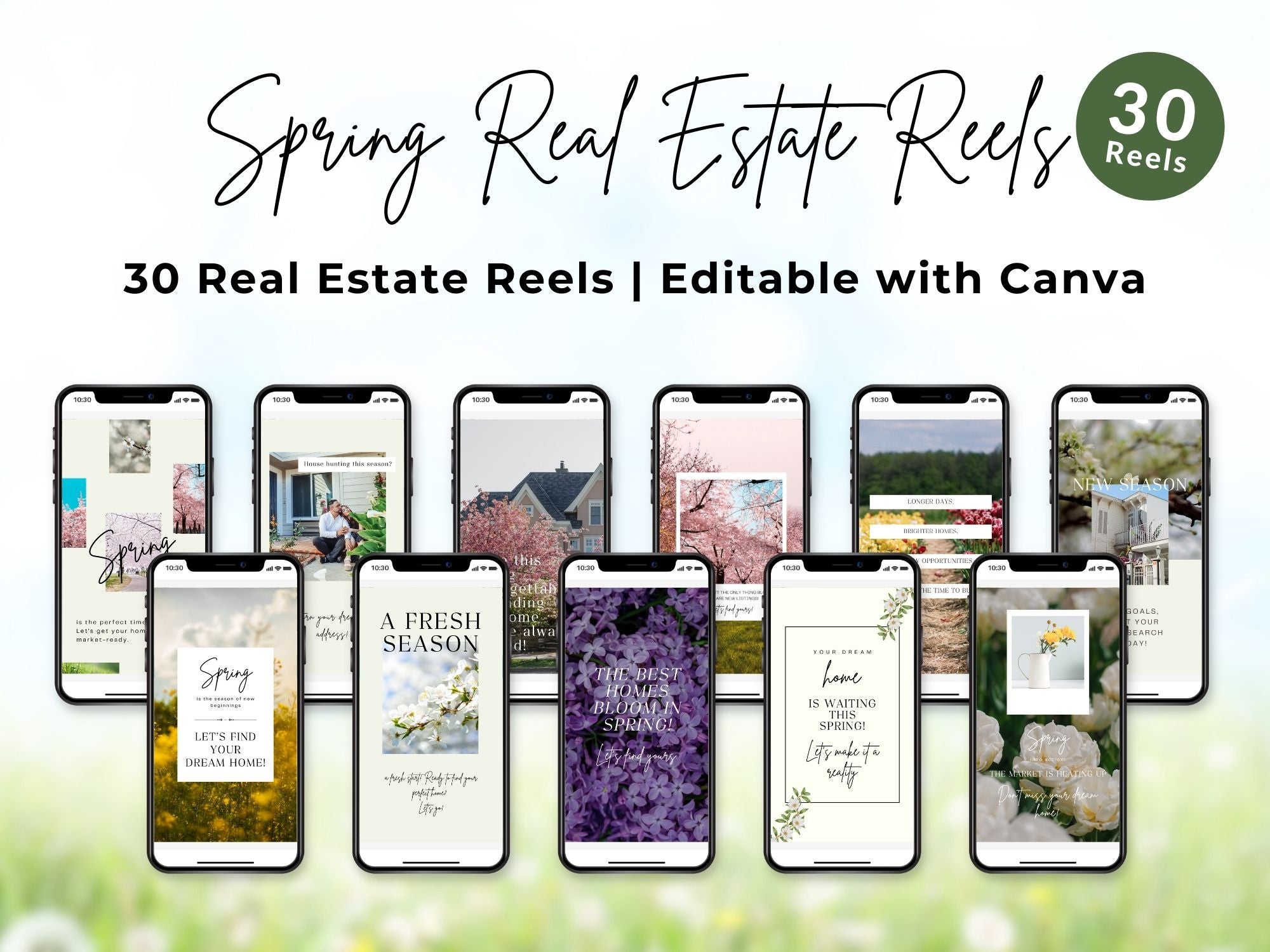 Spring-themed Instagram Reels for real estate marketing