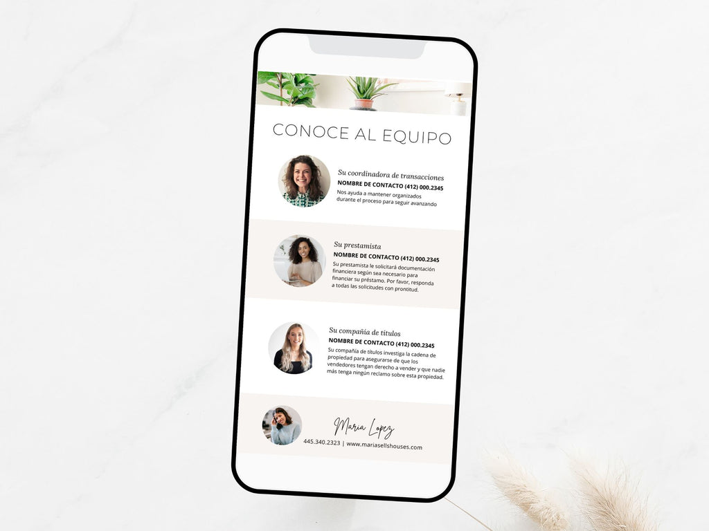 Spanish Textable Meet The Team - Introduce your team in Spanish with a textable message, sharing information about team members and creating a personalized and welcoming connection with Spanish-speaking clients.
