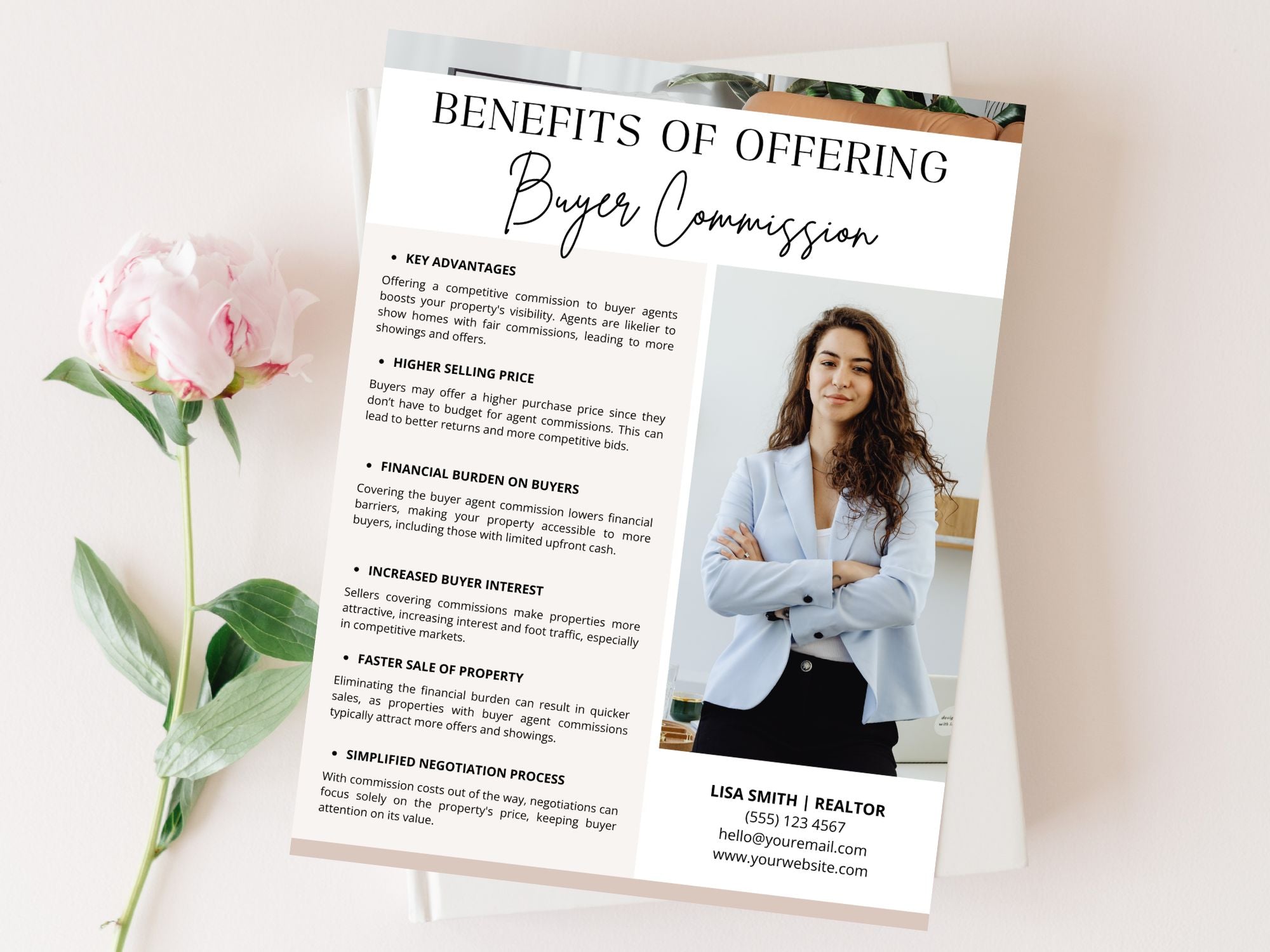 Benefits of Buyer Commission Letter template explaining advantages of offering buyer's agent
commission.

