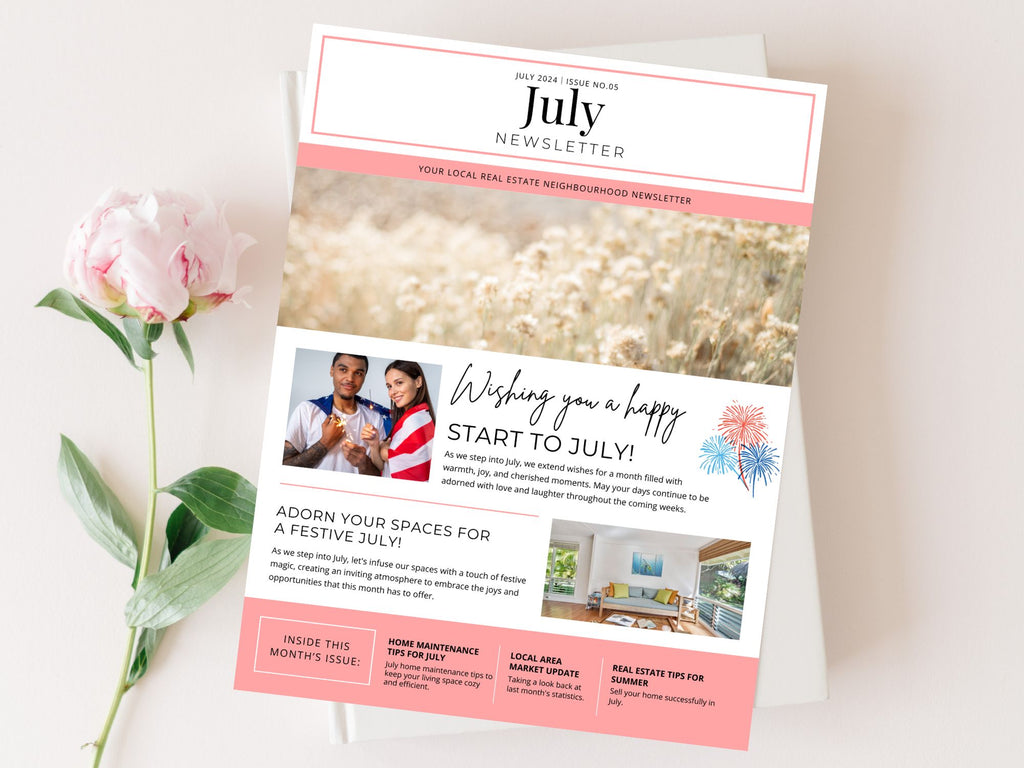 Minimal July Newsletter 2024 - Stay informed and inspired with our concise real estate updates and valuable insights.