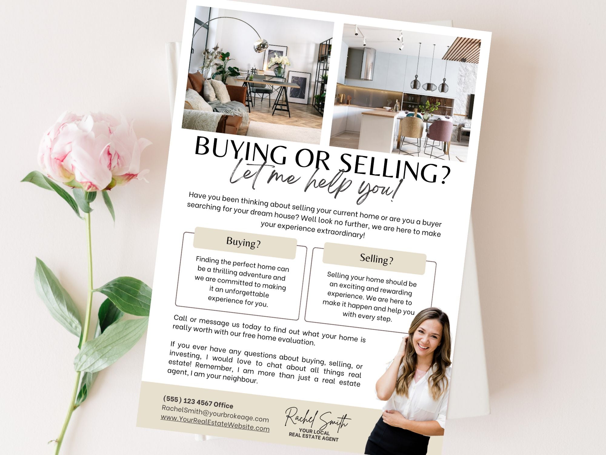 Buying or Selling Real Estate Letter Vol 03 - Professionally designed real estate letter template for impactful communication.