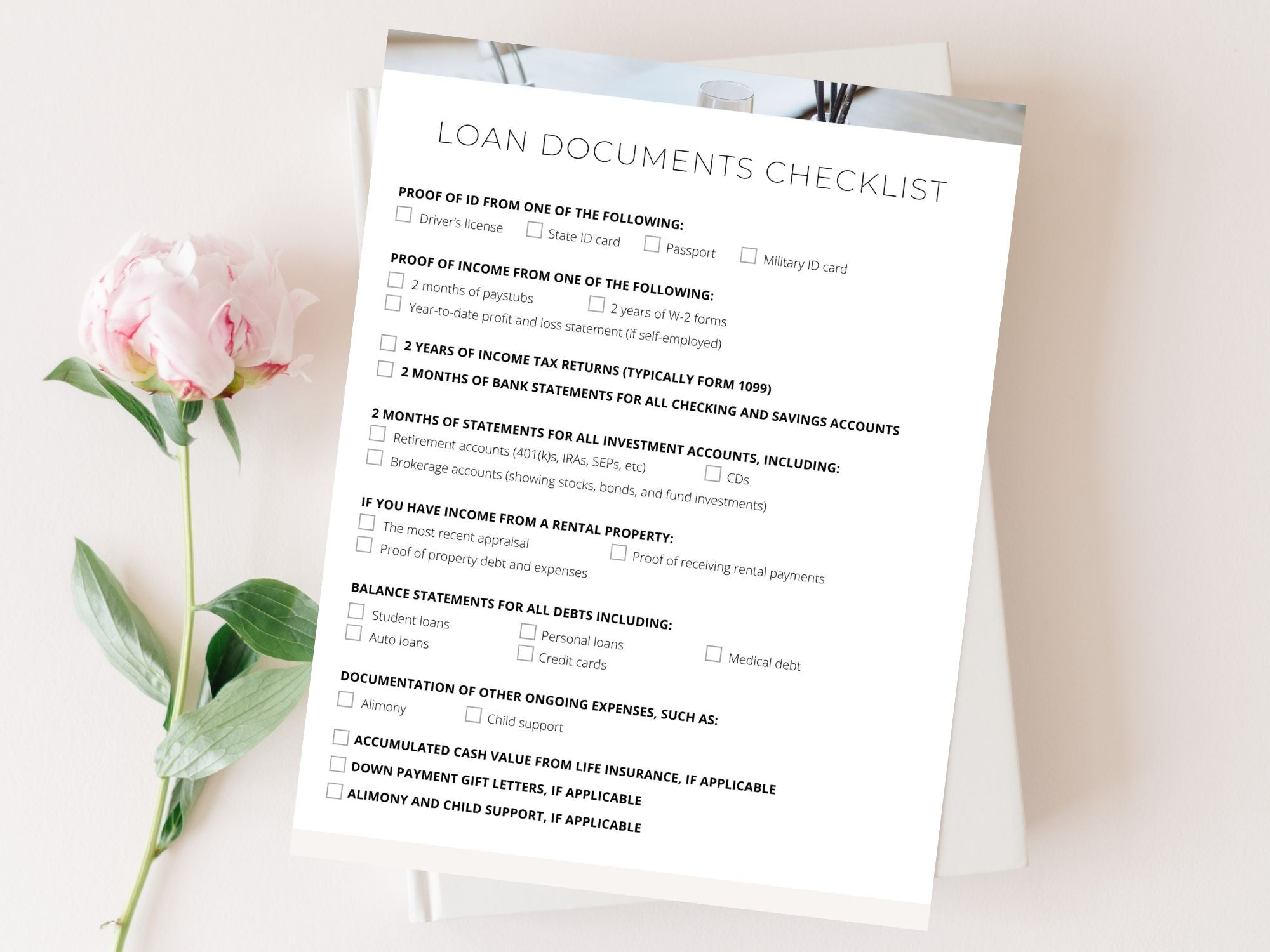 Minimal Loan Documents Checklist - Streamlined toolkit for efficient loan application and financial success.