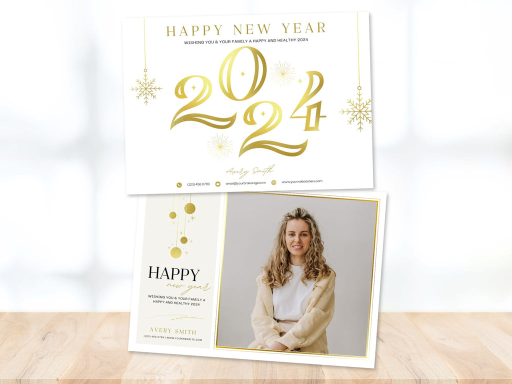 Real Estate Happy New Year Postcard 2024 Vol 02: Embracing the New Year with Warm Wishes for Clients and the Community