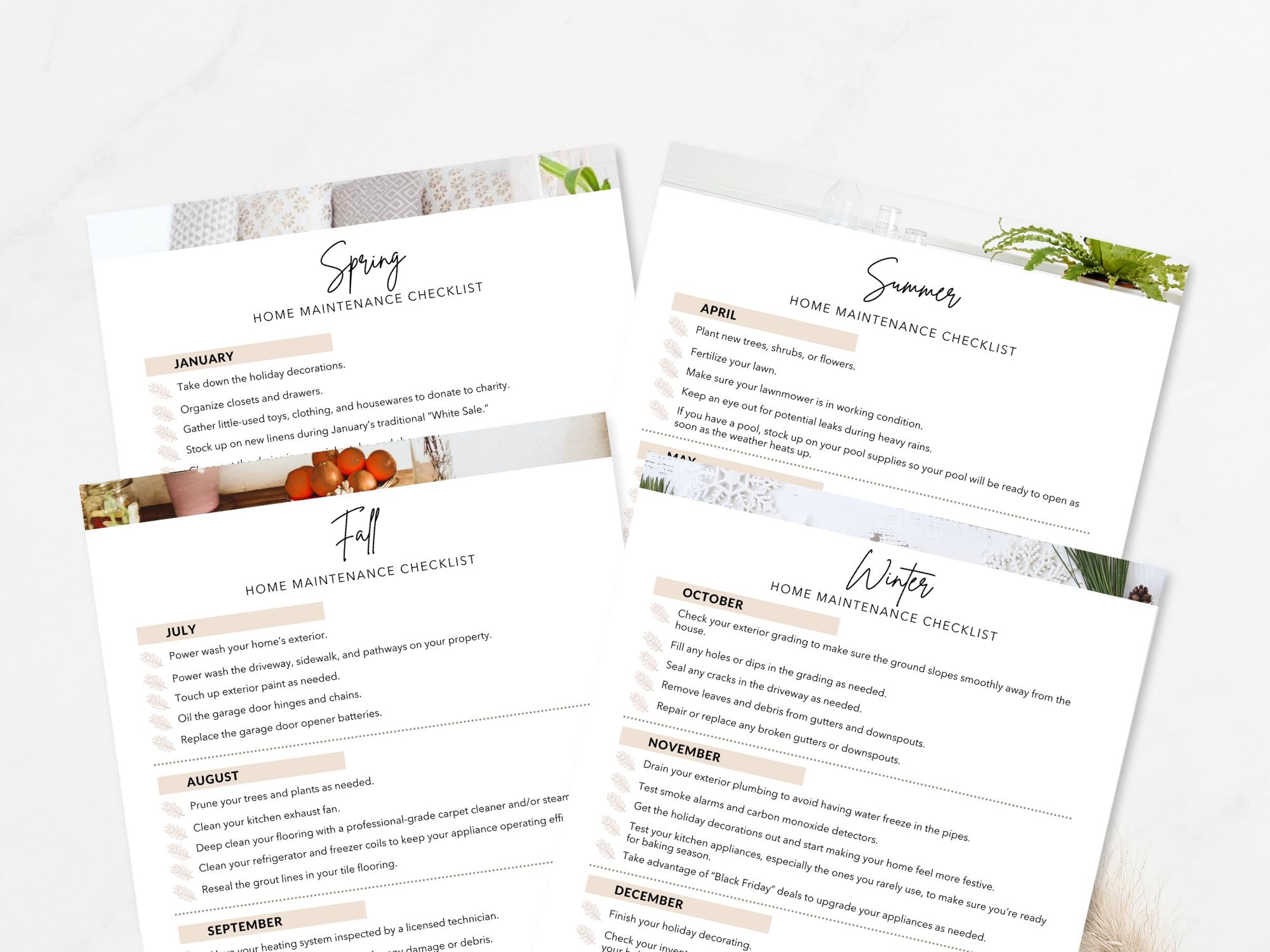 Real Estate Quarterly Home Maintenance Checklist - Comprehensive guide for homeowners, providing essential maintenance tasks and valuable insights for proactive homeownership.