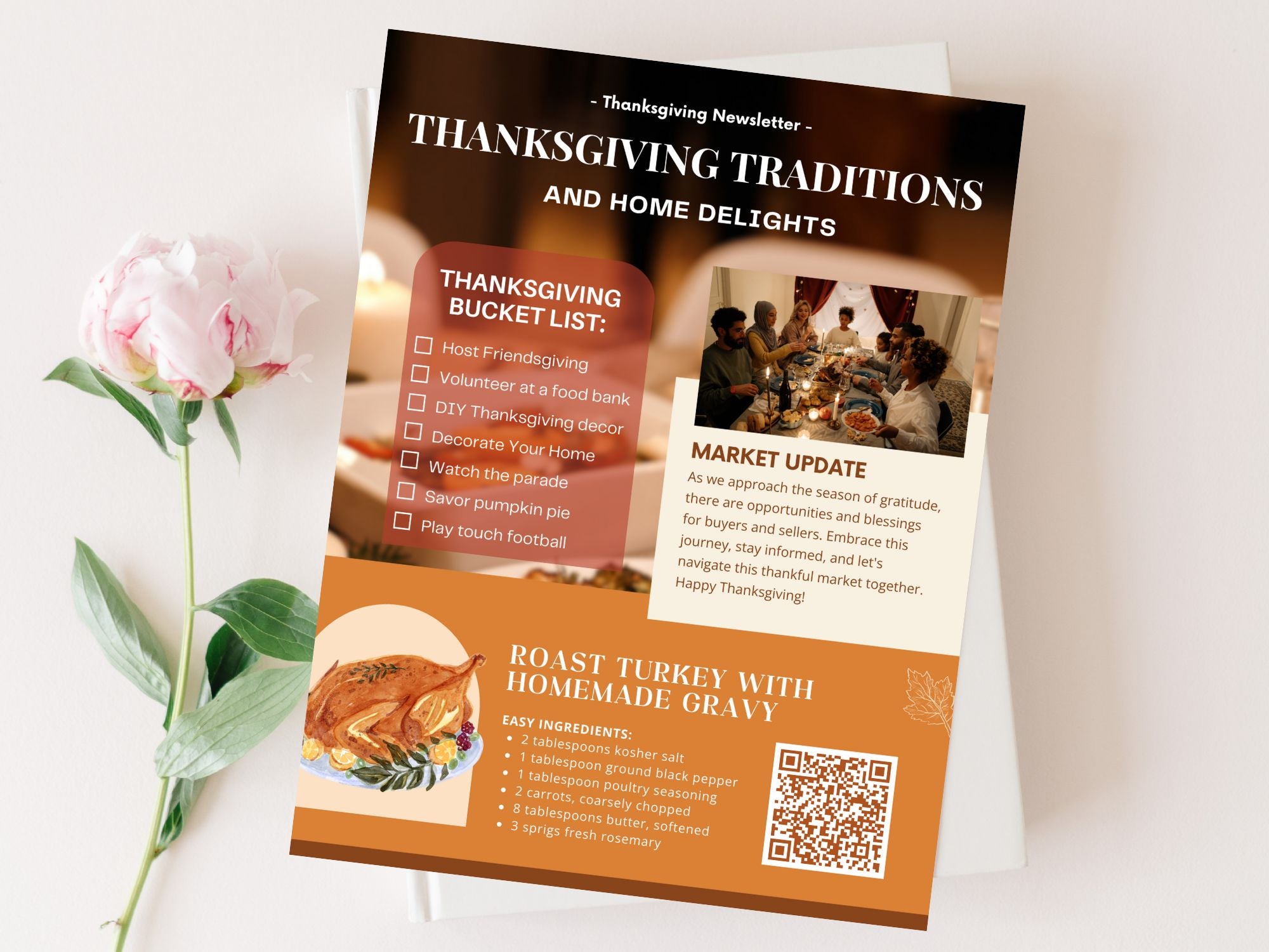 Real Estate Thanksgiving Newsletter 2023 - Professionally crafted newsletter template for expressing gratitude, sharing seasonal insights, and staying connected with your audience during the Thanksgiving season.