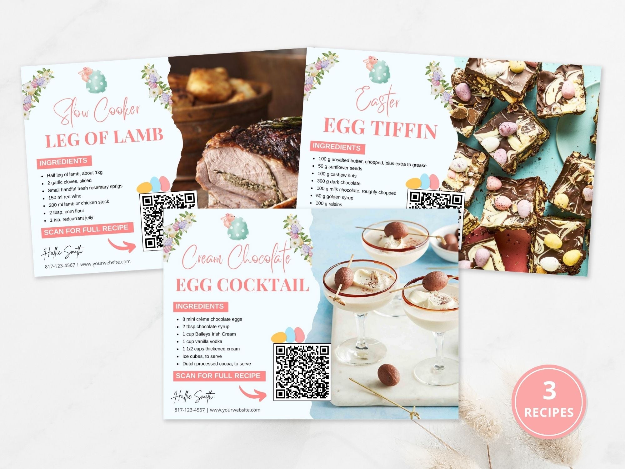 Easter Recipe Postcard Bundle - Professionally designed real estate postcards featuring mouthwatering Easter recipes.
