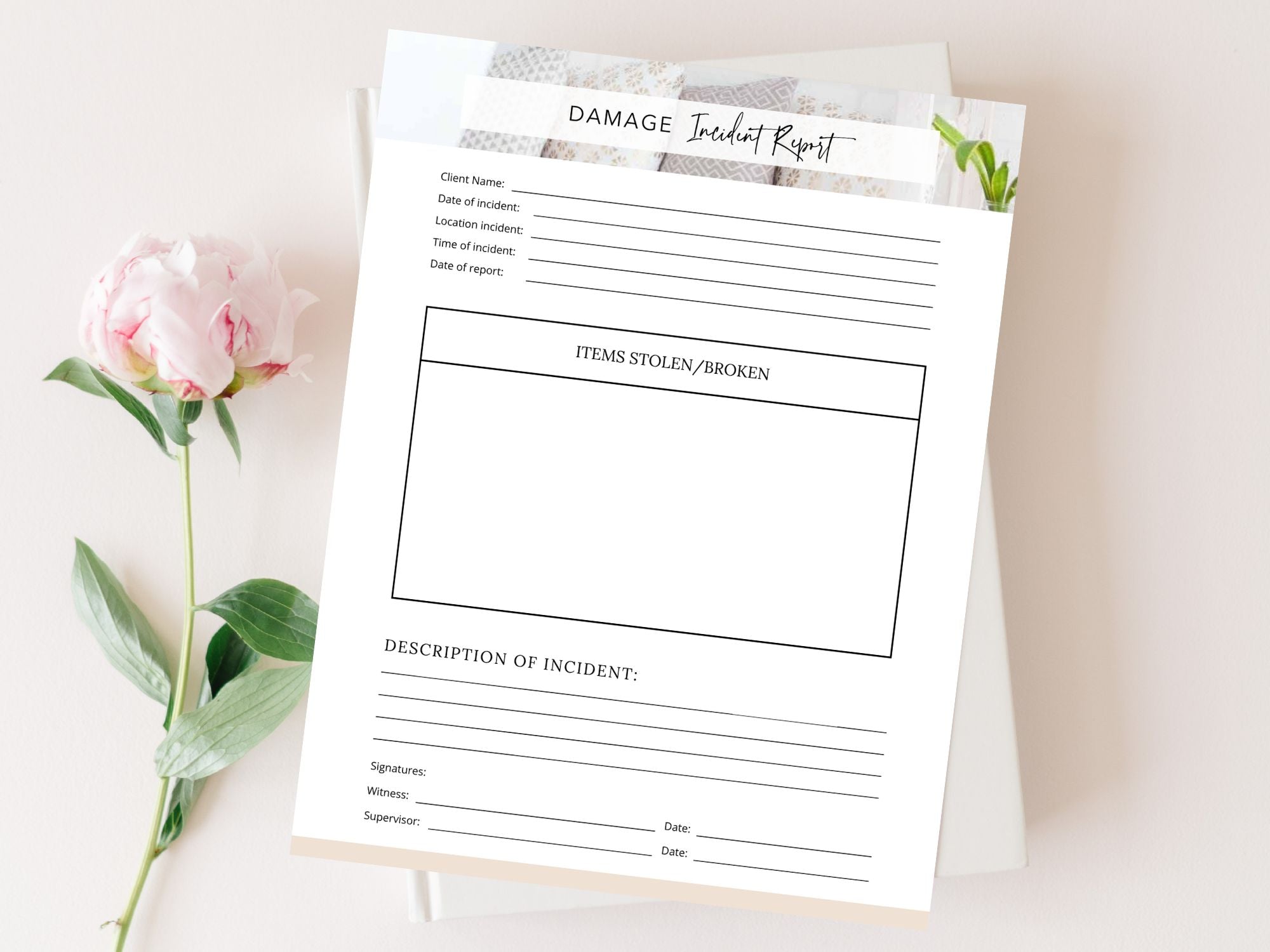 Damage Incident Report - Editable template for streamlined incident reporting, ensuring a quick and organized response to incidents and facilitating efficient documentation and resolution in various settings.