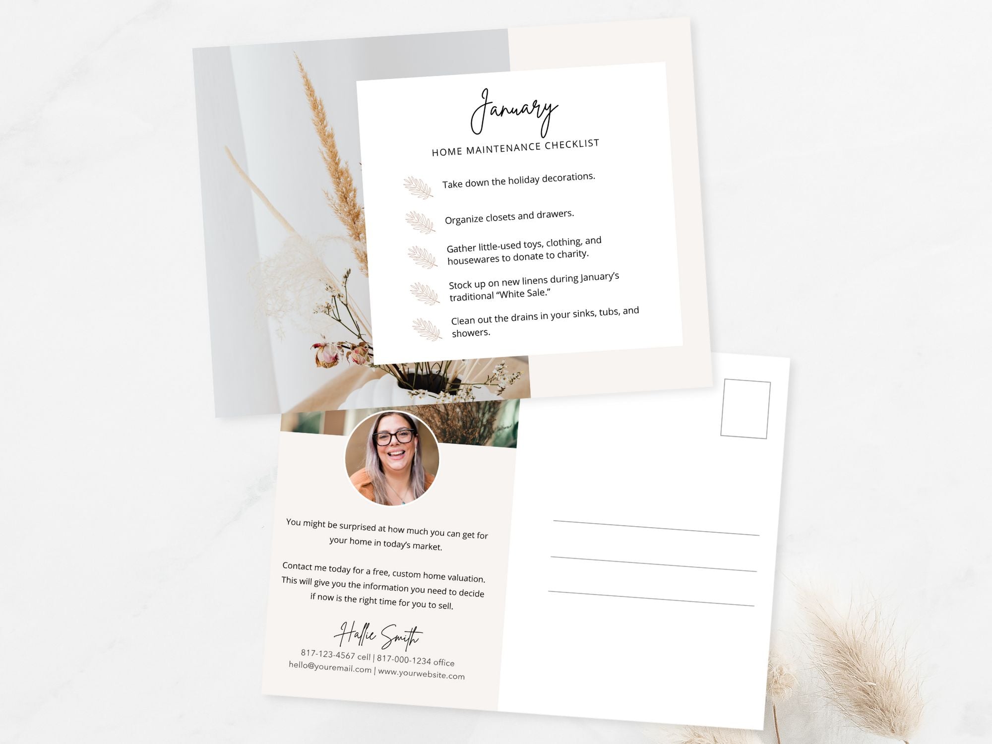 Real Estate Monthly Maintenance Postcards - Eye-catching postcards providing valuable monthly maintenance tips for homeowners, fostering connections and enhancing brand presence.