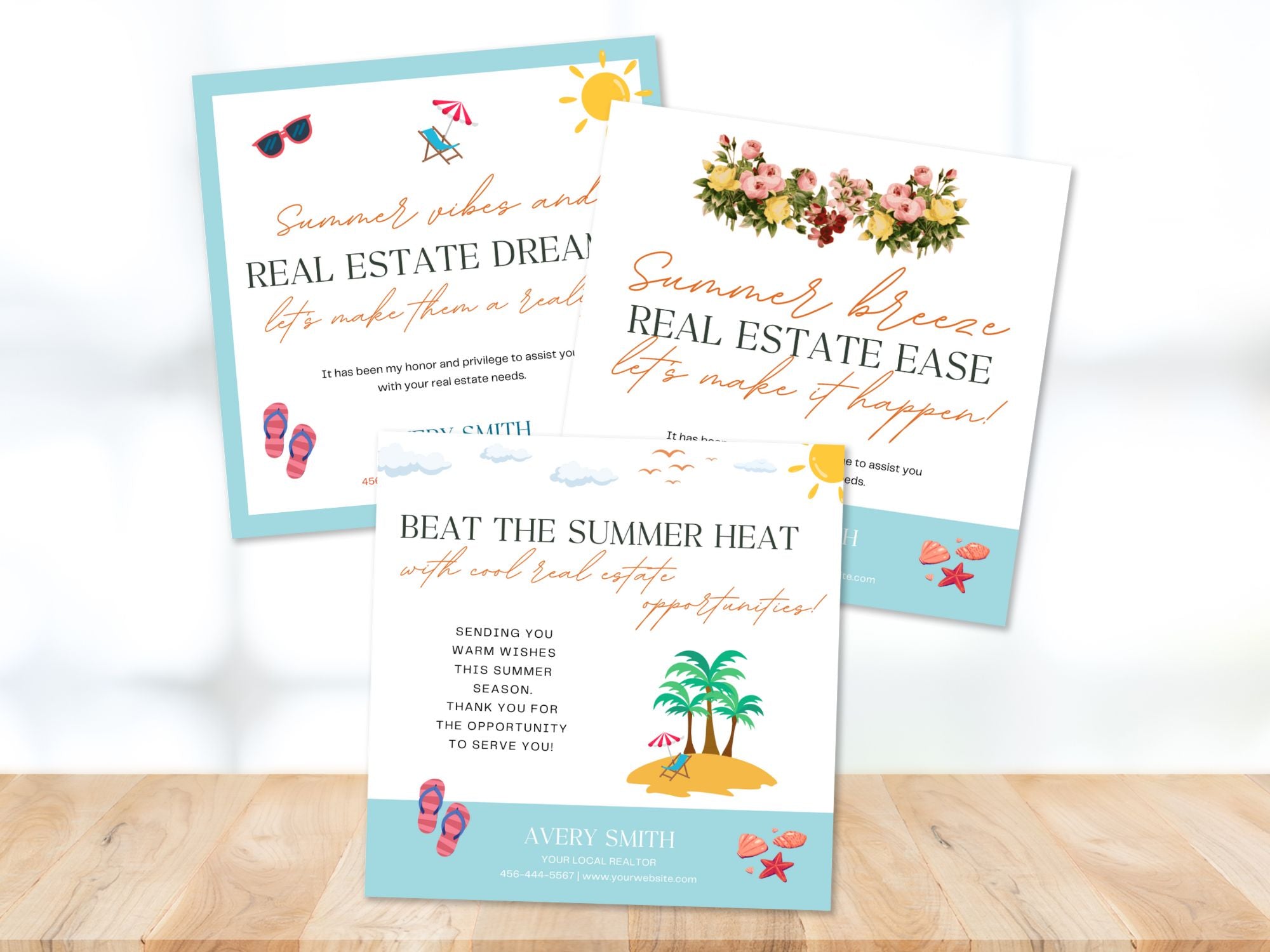 Summer Pop By Tags - Add a personalized touch to your client interactions during the sunny season with our vibrant tags.