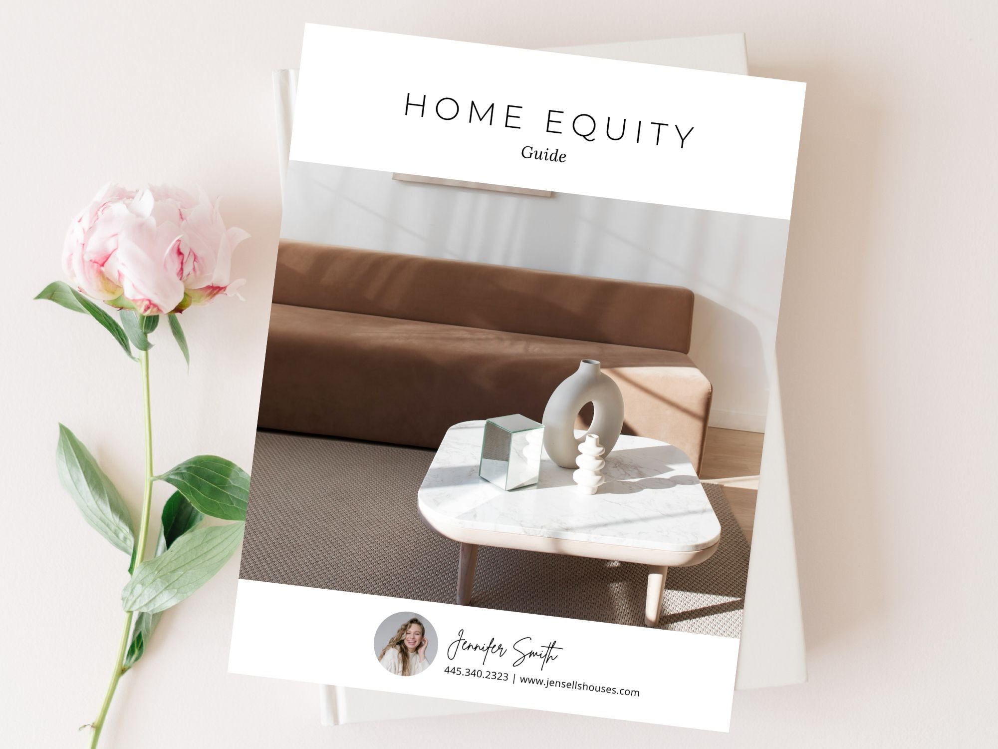 Minimal Home Equity Guide template for real estate agents to help homeowners maximize their home equity,