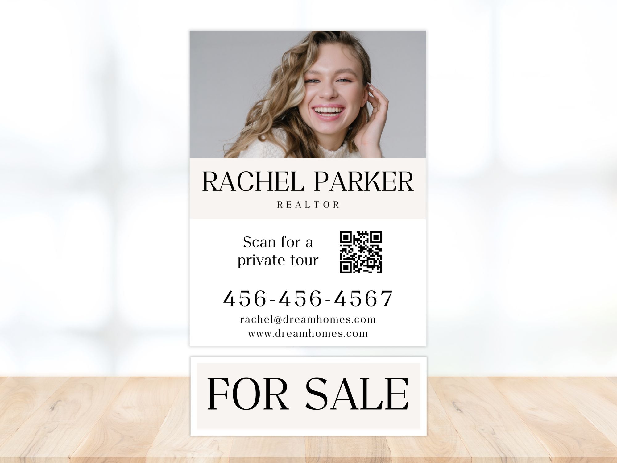 Beige Luxury Yard Signs - Sophisticated yard signs designed for premium real estate listings.