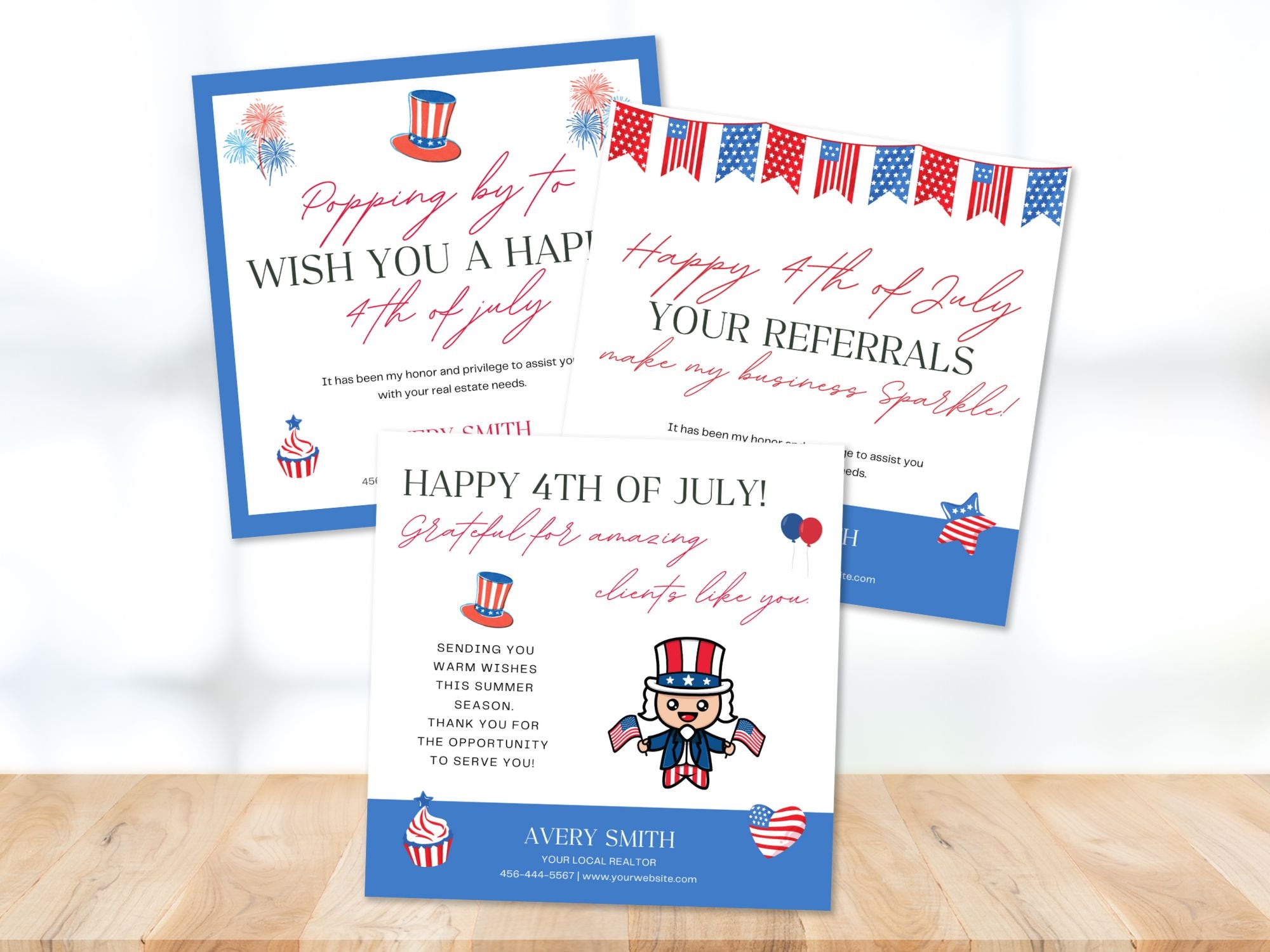 4th of July Pop By Tag Sheets - Vibrant tags perfect for Independence Day celebrations.