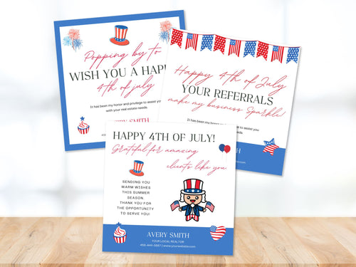 4th of July Pop By Tag Sheets - Vibrant tags perfect for Independence Day celebrations.