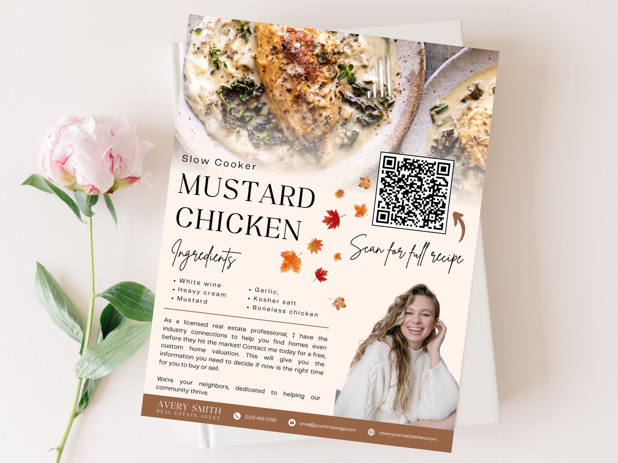 Fall Recipe Flyers Vol 02 featuring autumn-themed recipes for realtors to engage clients and promote real estate services.
