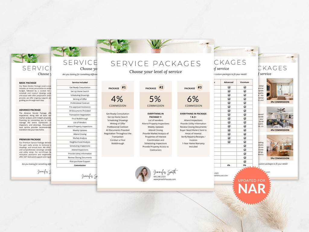 Real Estate Buyer & Seller Commission Service Packages Vol 01