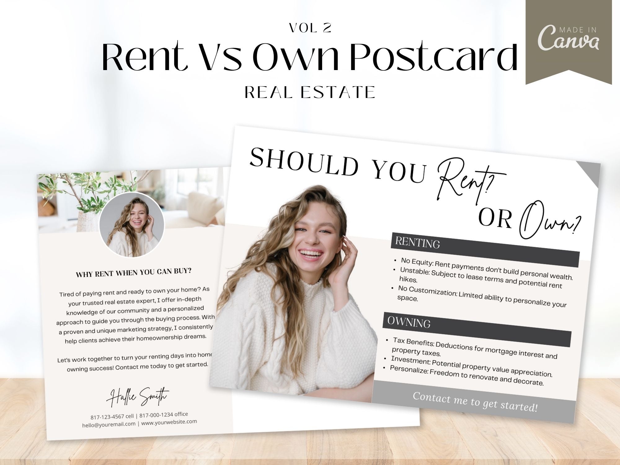  Rent Vs Own Postcard Vol 01- Showcasing the advantages of homeownership.