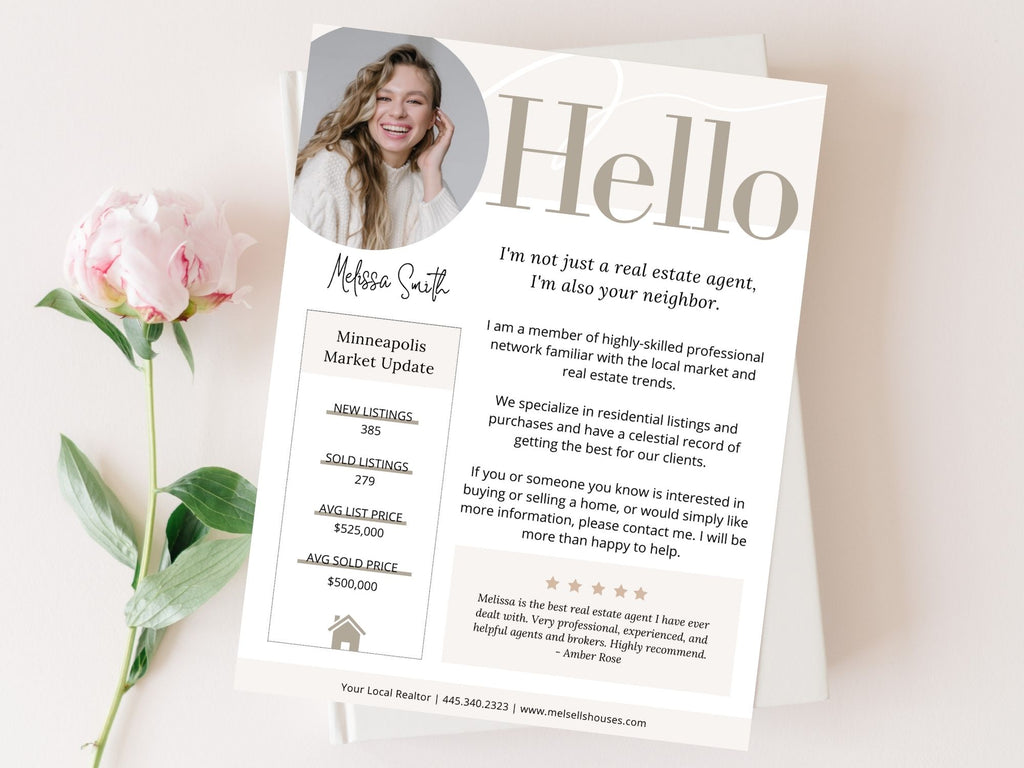 Real Estate Modern Agent Intro Letter - Contemporary and professionally crafted letter showcasing personality, expertise, and commitment to client success for a memorable and impactful introduction.