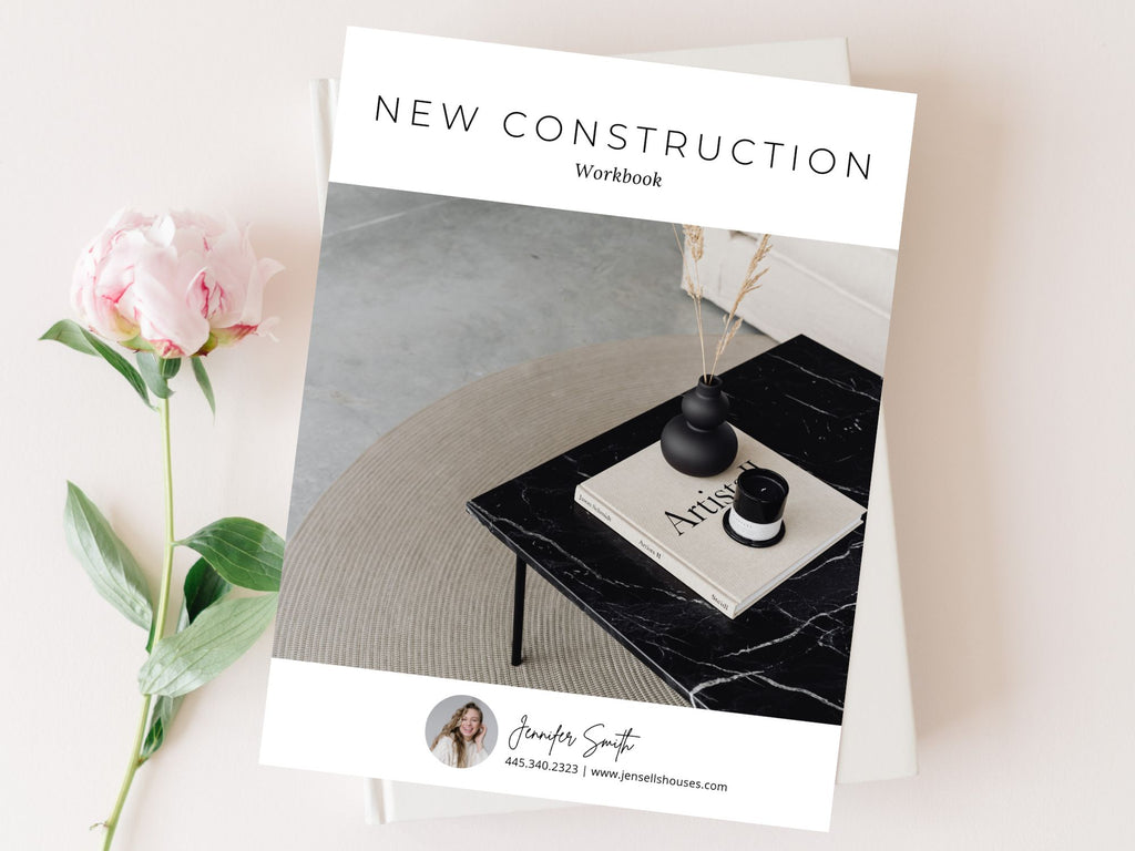 Minimal New Construction Workbook for realtors, helping clients navigate the home-building
process.