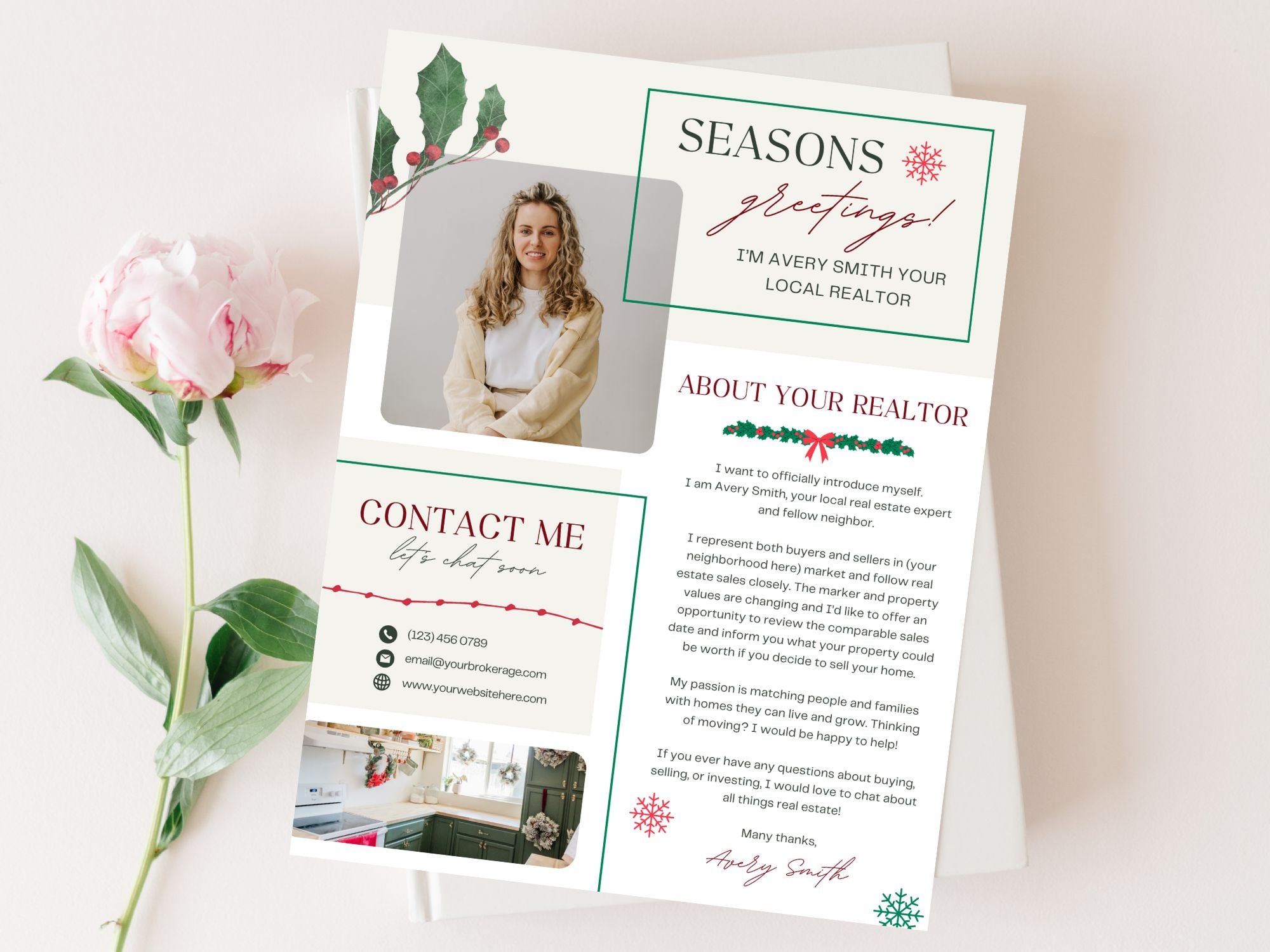 Real Estate Winter Holiday Letter - Expressing Warm Holiday Greetings and Gratitude to Clients and the Community