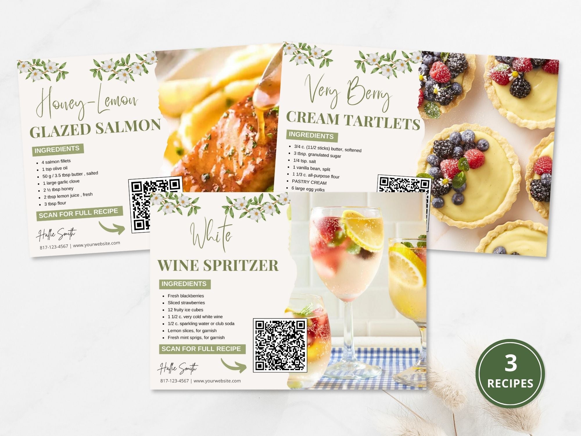 Spring Recipe Postcard Bundle - Professionally designed real estate postcards featuring fresh and seasonal recipes.