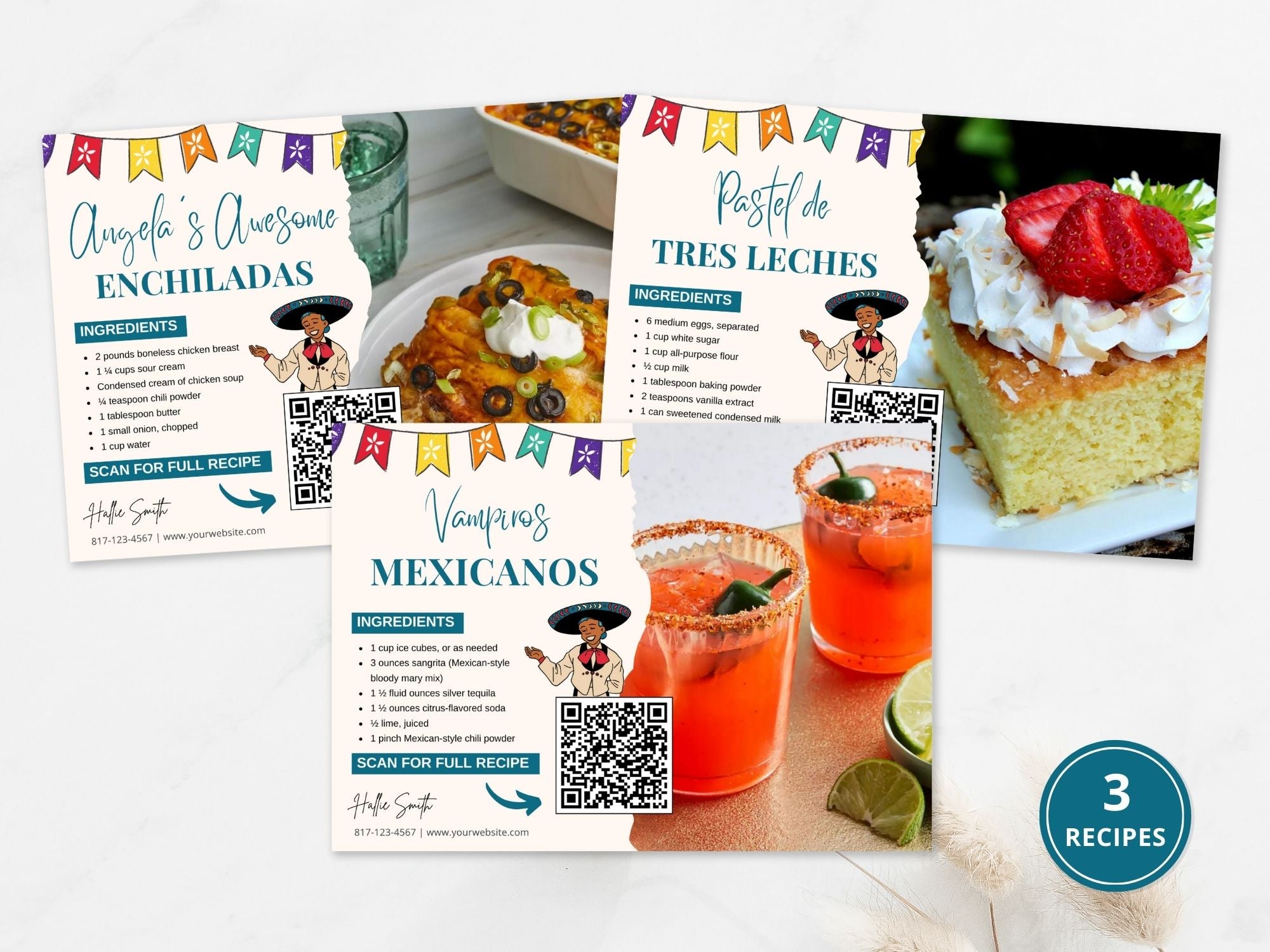 Cinco De Mayo Real Estate Recipe Postcards - Add flavor to your marketing with delicious recipes and vibrant designs.