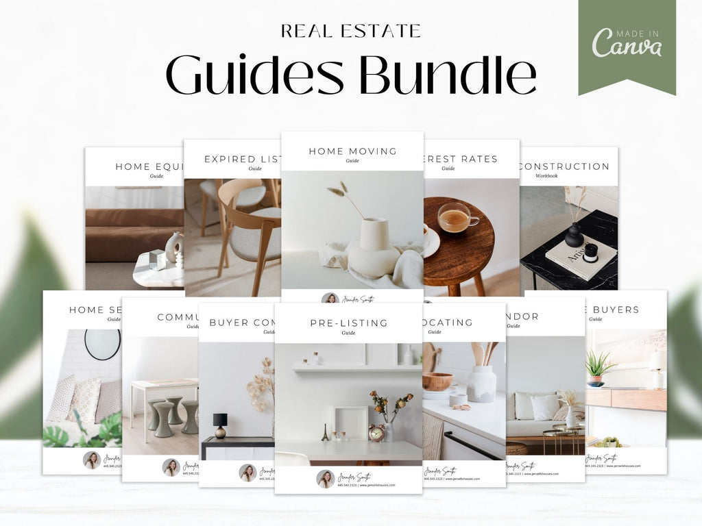 real estate guides bundle with modern clean design