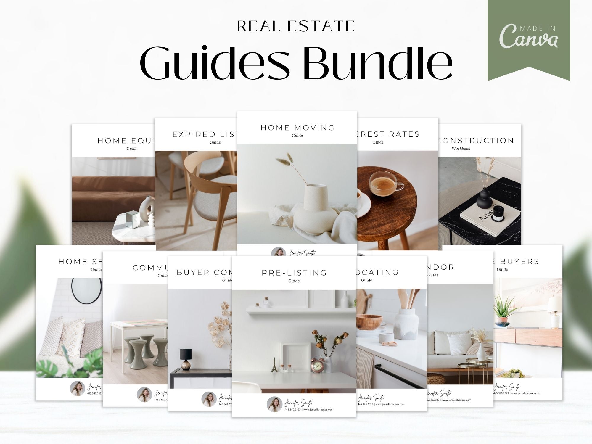 real estate guides bundle with modern clean design