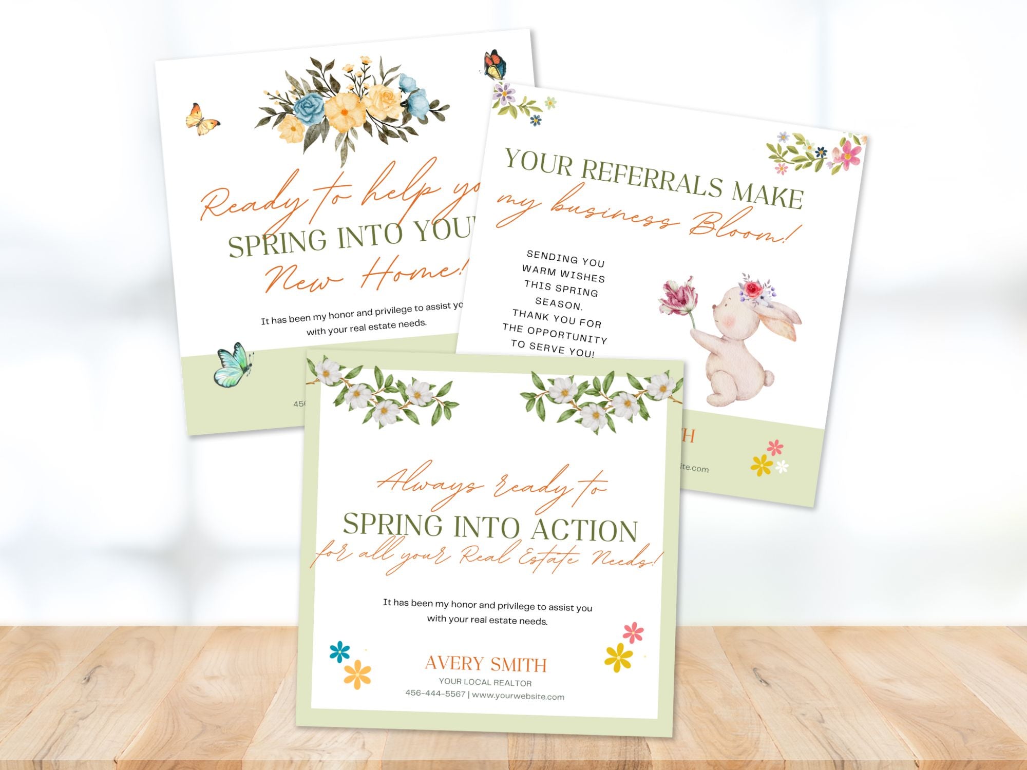 Spring Pop By Tags Bundle - Professionally designed real estate gift tags with vibrant and fresh spring themes.