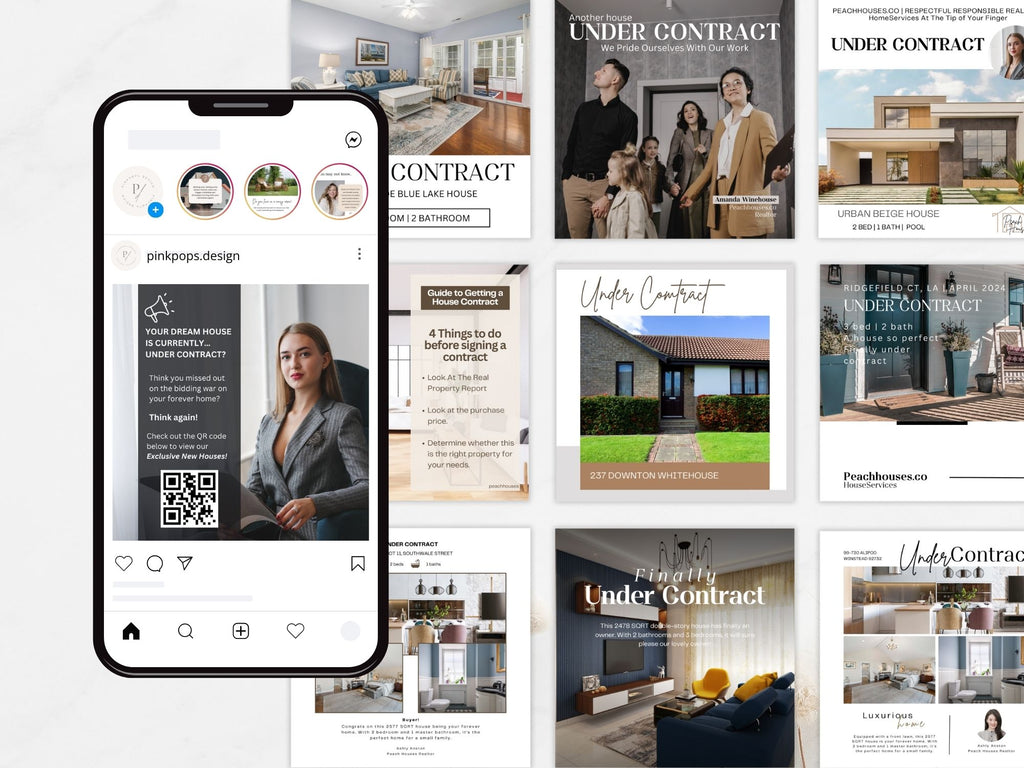 Under Contract Instagram Posts - Celebrate real estate successes with captivating visuals.