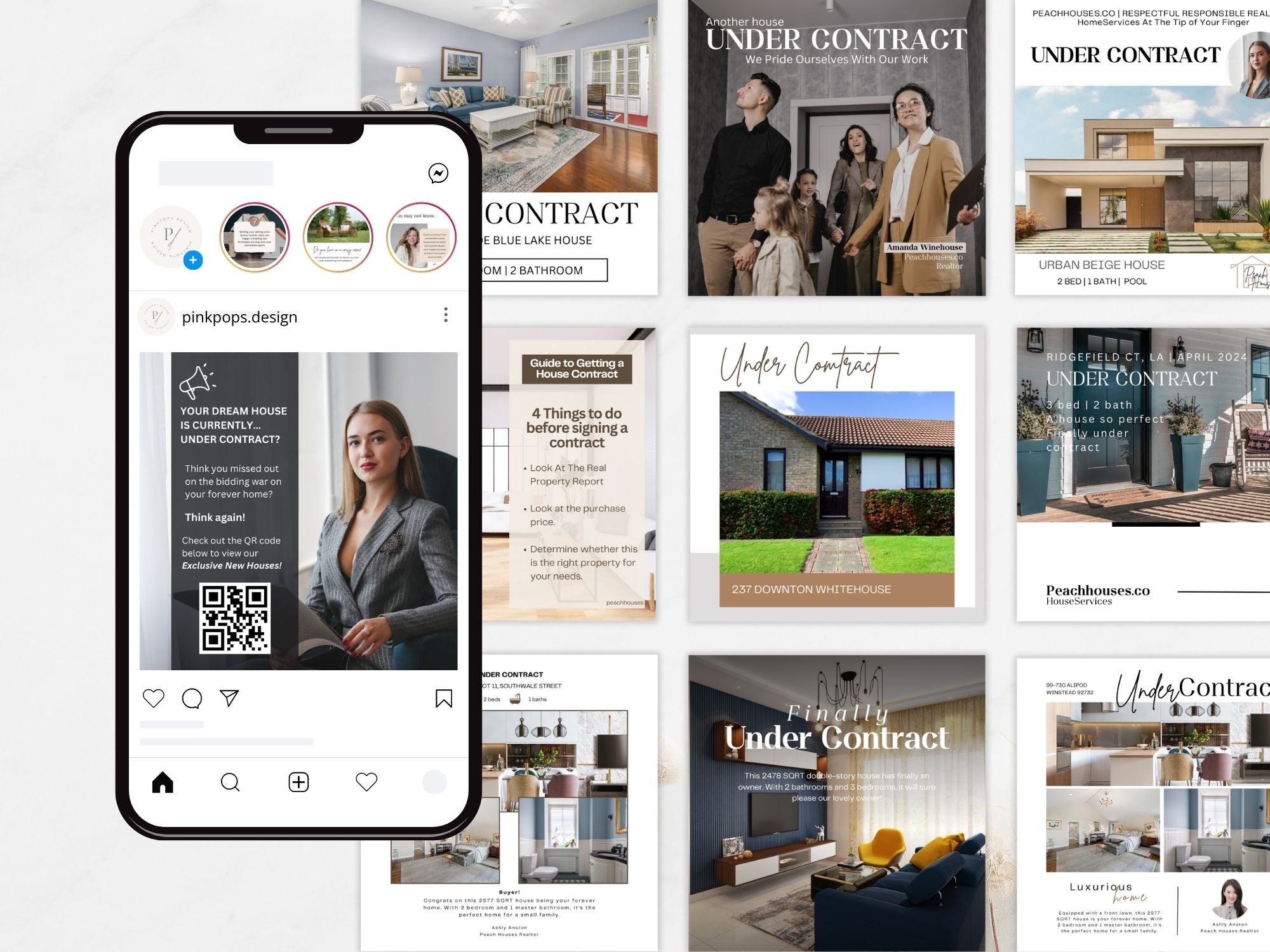 Under Contract Instagram Posts - Celebrate real estate successes with captivating visuals.
