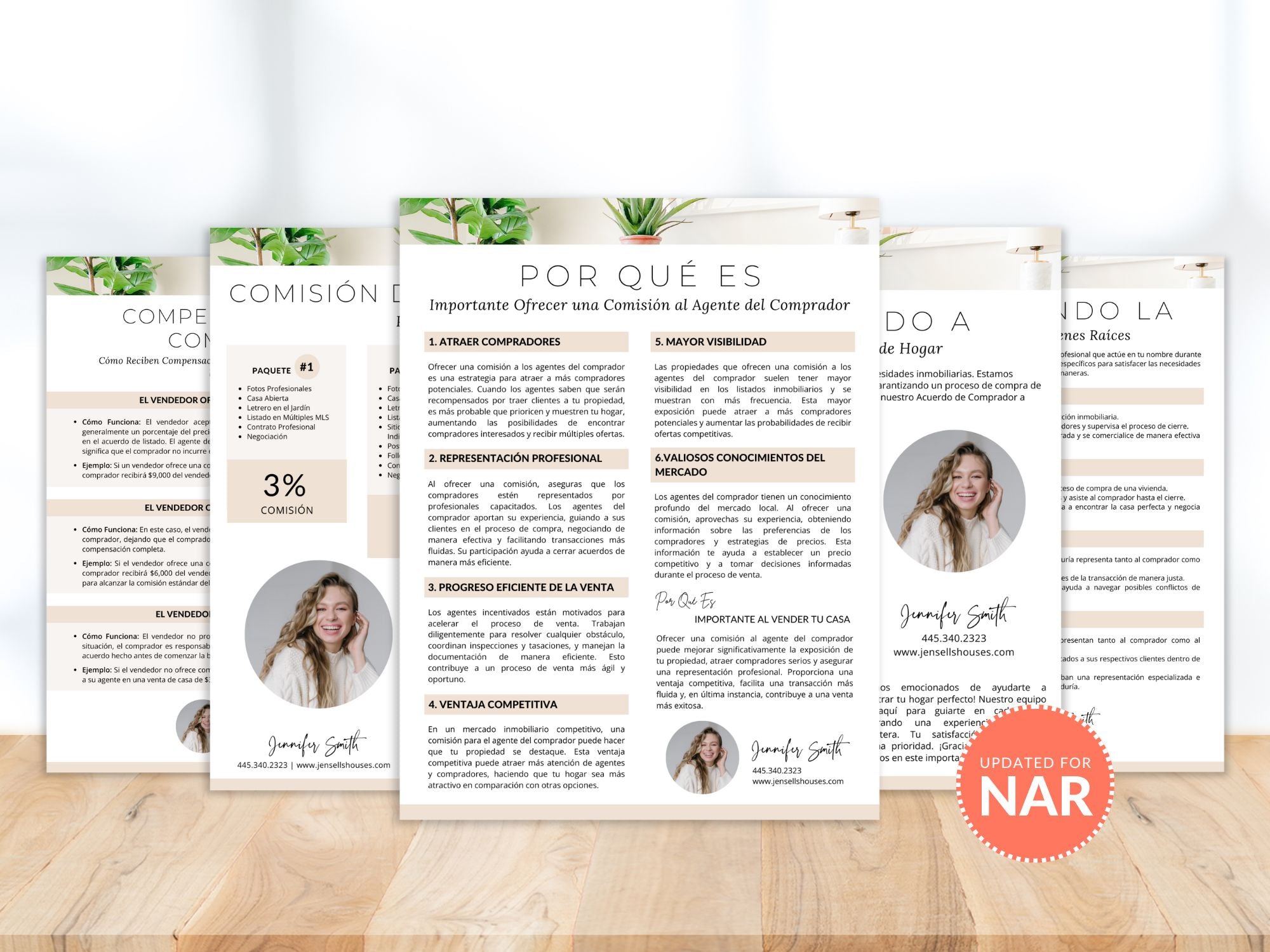 Spanish Buyer Agent Commission Sheets Vol 01 - Real estate commission and representation sheets in Spanish for agents and clients.