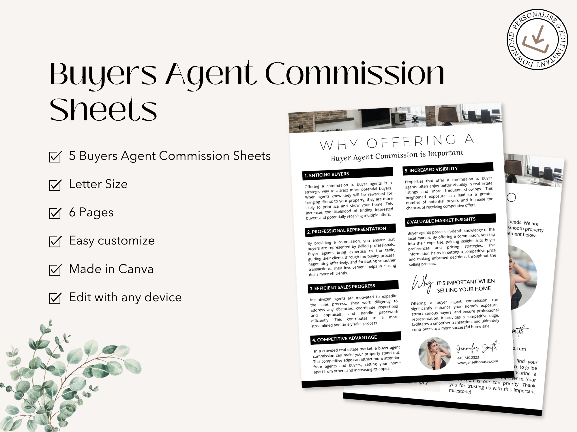 Buyers Agent Commission Sheets Vol 01 - Comprehensive documents including buyer
agreement, commission explanations, and compensation packages.