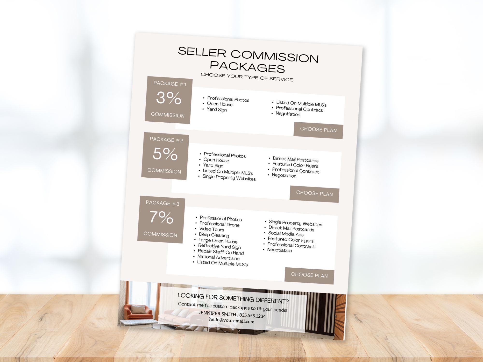 Luxury Seller Commission Flyer - Elegant flyer highlighting competitive commission rates for luxury real estate marketing.
