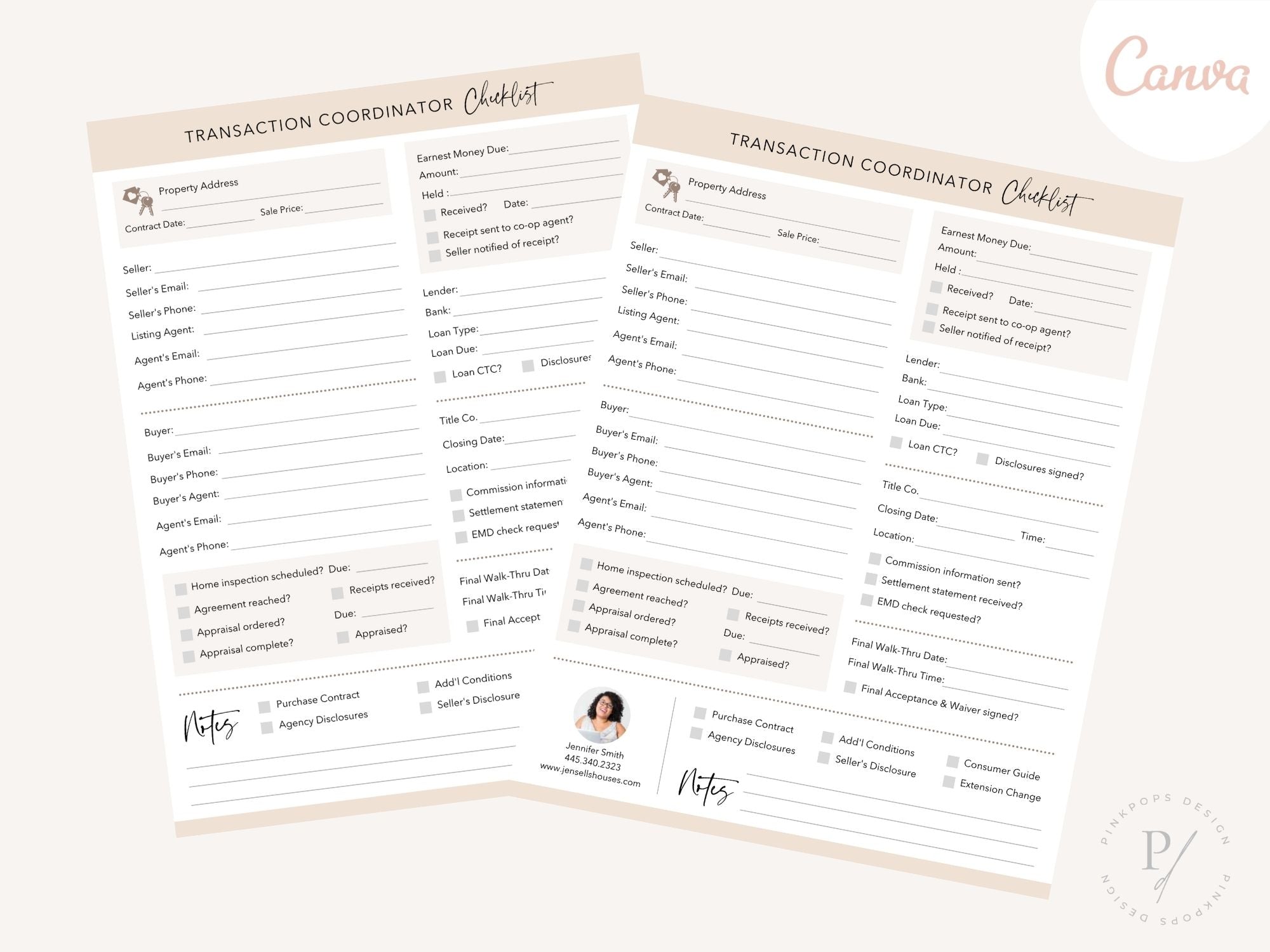 Real Estate Transaction Coordinator Checklist - Editable template for facilitating a smooth transaction process and guiding coordinators through essential tasks for successful real estate transactions.