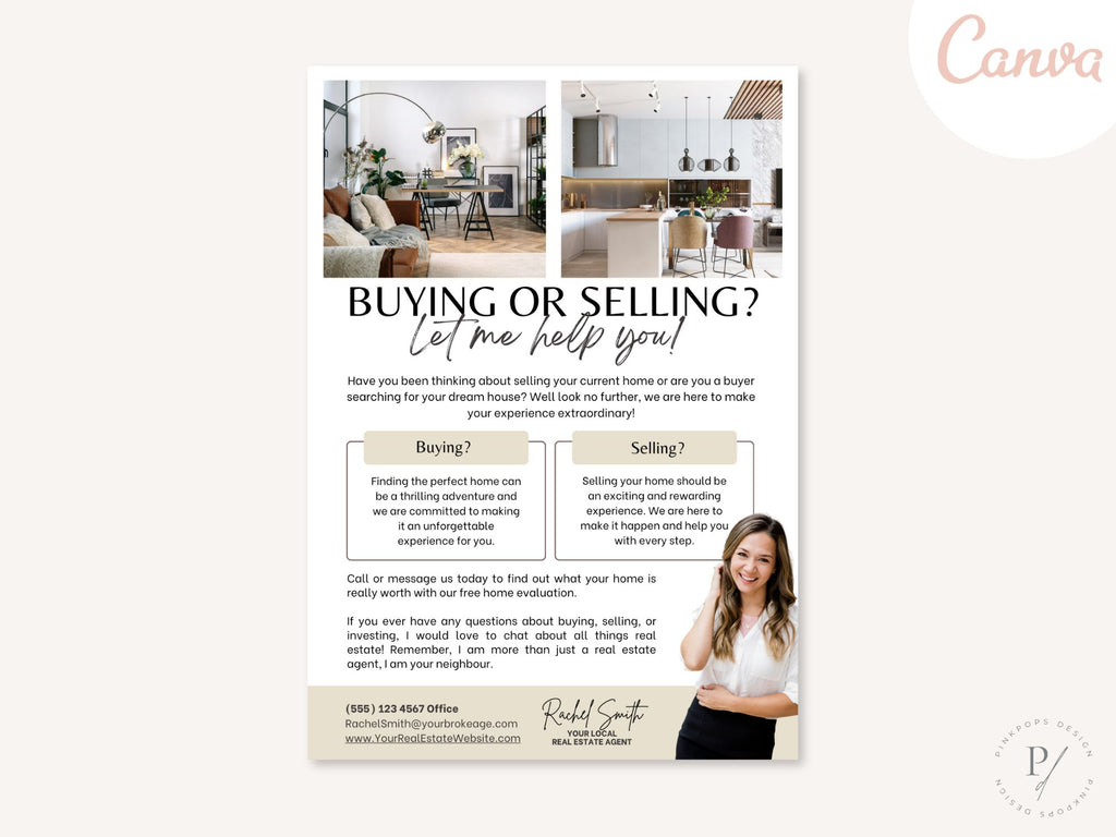 Buying or Selling Real Estate Letter Vol 03 - Professionally designed real estate letter template for impactful communication.