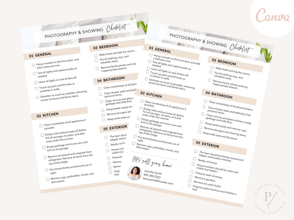 Real Estate Photography & Showing Checklist - Editable template for a seamless process in capturing stunning visuals and organizing effective property showings in the real estate market.