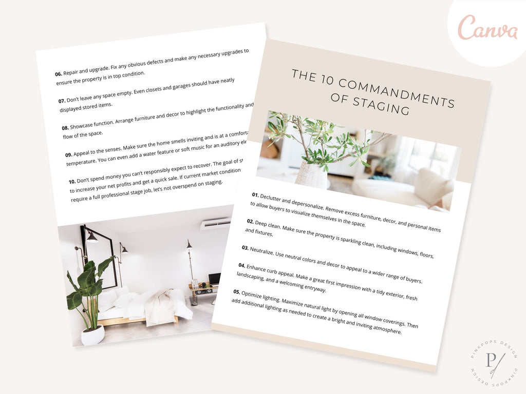 Real Estate The 10 Commandments of Staging - Essential guide for successful and visually captivating property presentations in the real estate market.