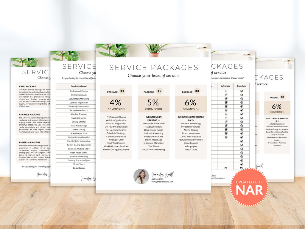 Real Estate Buyer & Seller Commission Service Packages Vol 01