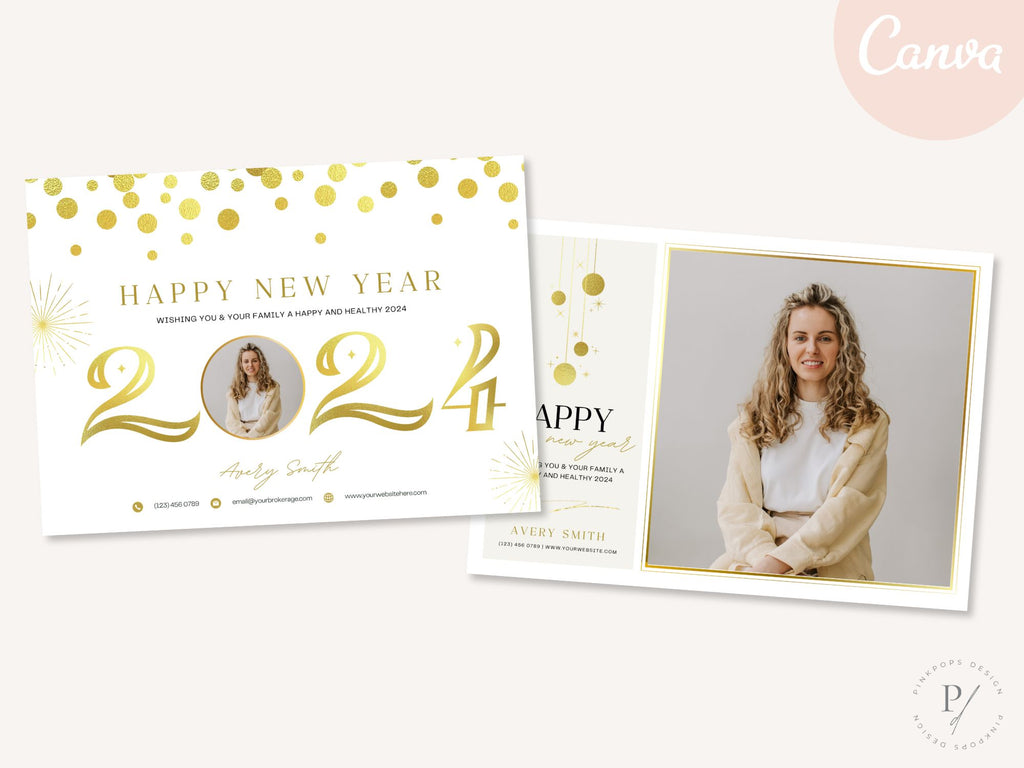 Real Estate Happy New Year Postcard 2024 Vol 01: Welcoming the New Year with Warm Wishes for Clients and the Community