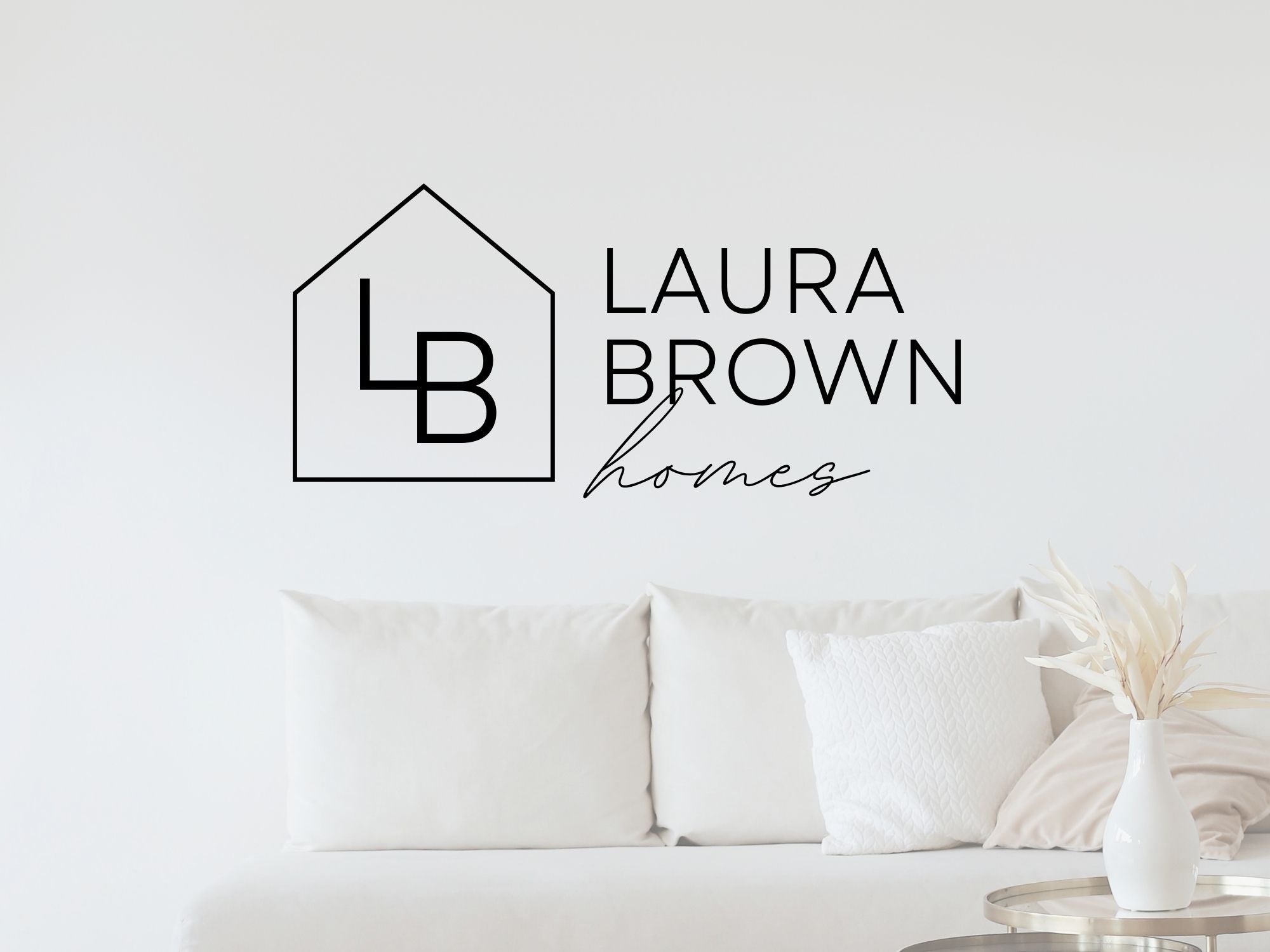 Laura Brown Homes Logo Template - Distinctive and personalized logo designed for stylish real estate professionals.