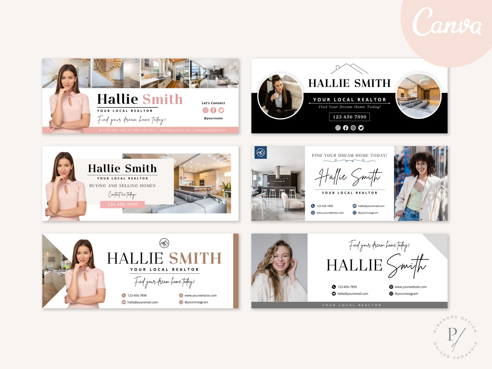 Real Estate Facebook Covers Vol 01 - Professionally designed covers for real estate professionals' Facebook pages.