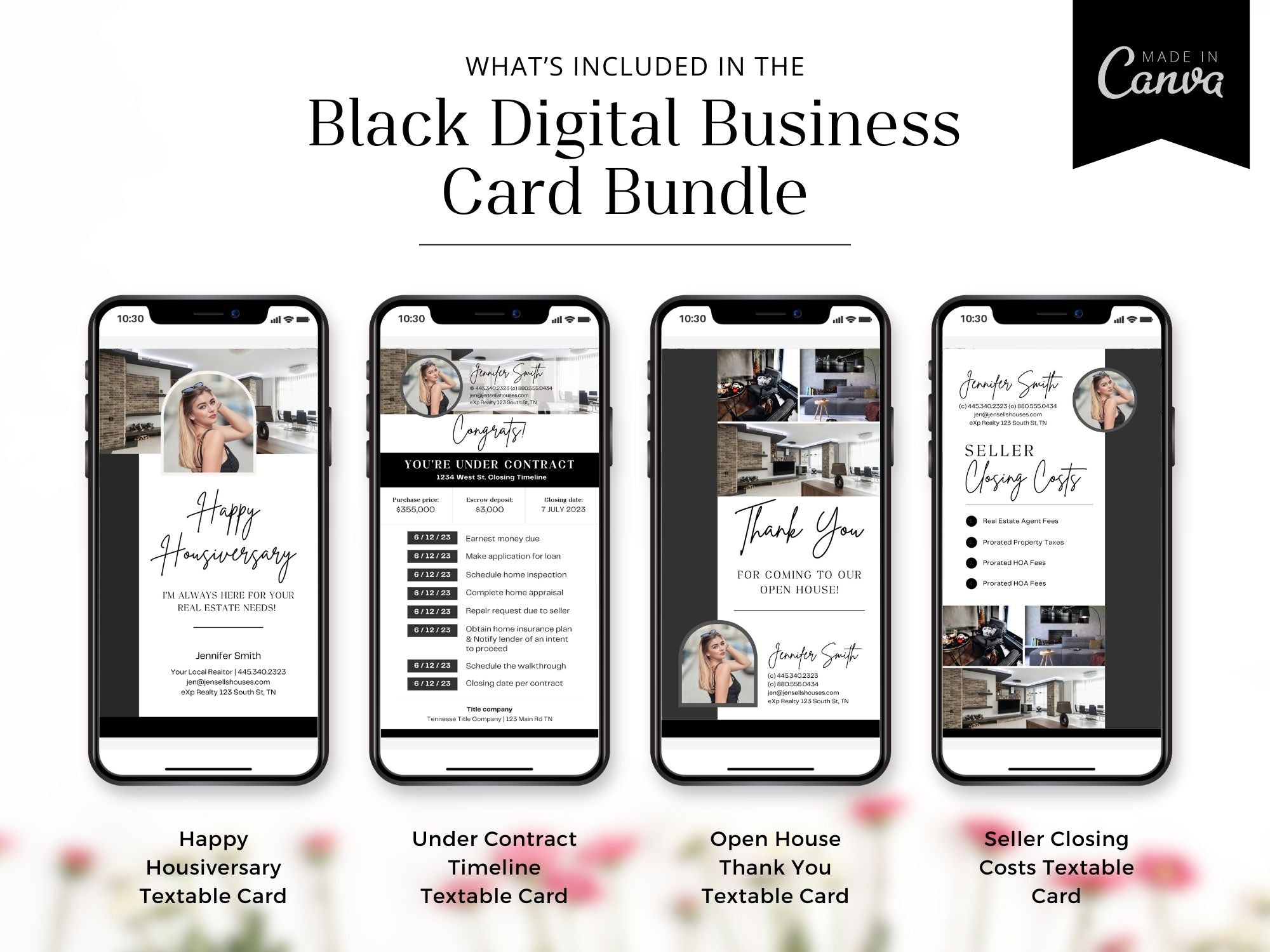 Black Real Estate Textable Bundle
