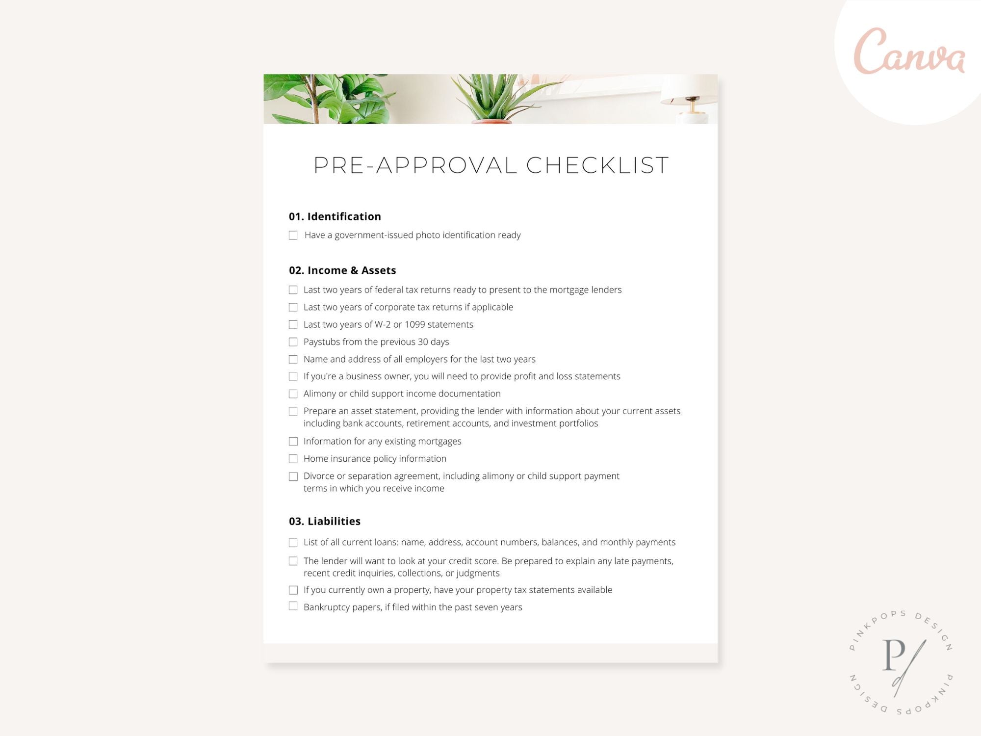 Minimal Pre-Approval Checklist - Streamlined guide for an efficient and hassle-free mortgage pre-approval process.