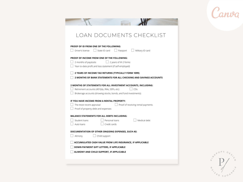 Minimal Loan Documents Checklist - Streamlined toolkit for efficient loan application and financial success.