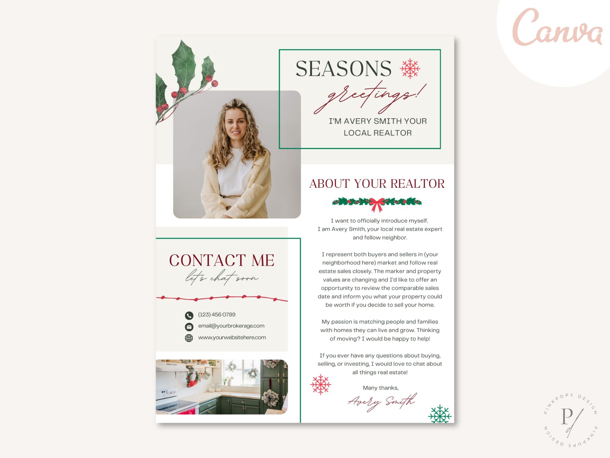 Real Estate Winter Holiday Letter - Expressing Warm Holiday Greetings and Gratitude to Clients and the Community