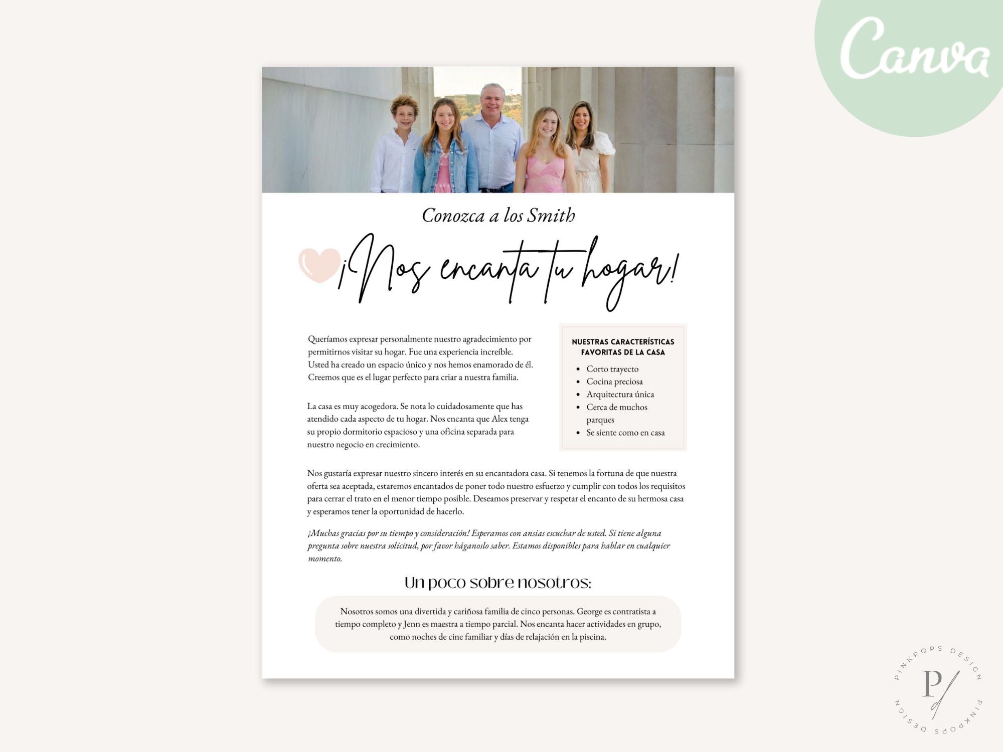 Spanish Home Offer Letter Vol 01 - Make a lasting impression when presenting a purchase offer in Spanish.