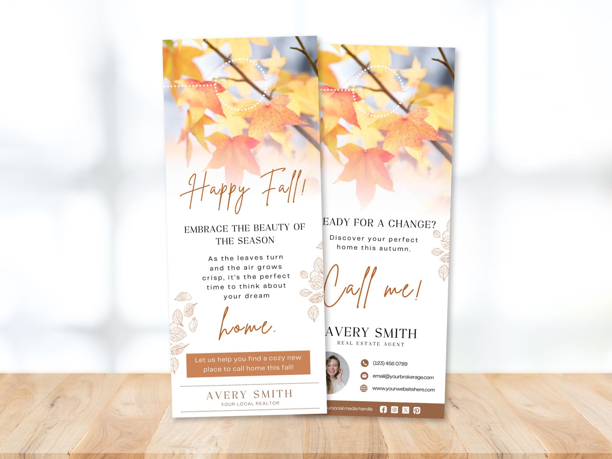 Fall Door Hangers Vol 02 - Vibrant and seasonal door hangers for fall-themed marketing.